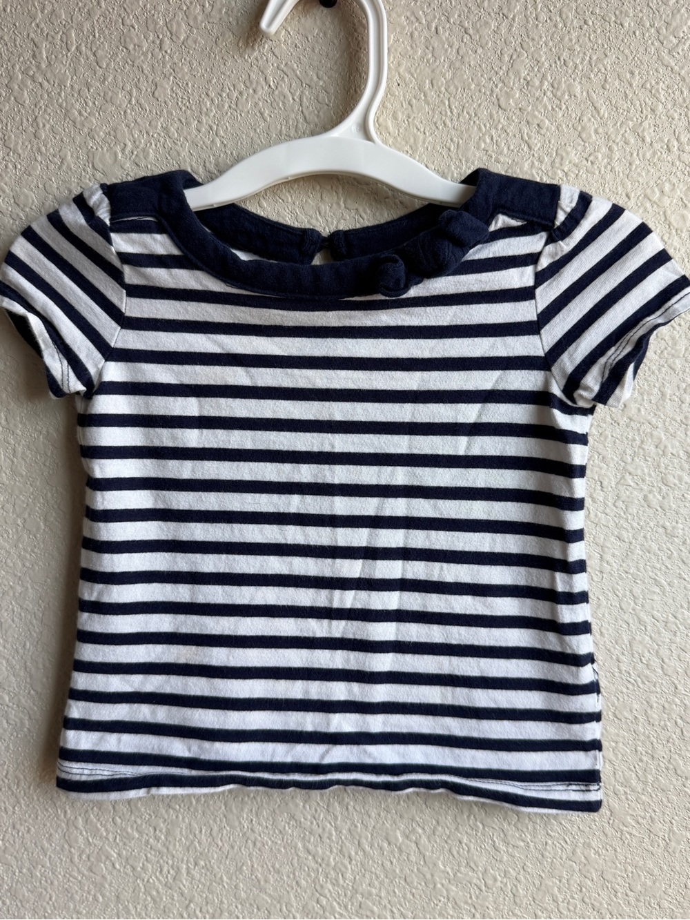 Baby GAP Navy & White Striped Short Sleeve Tee